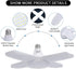 LED Garage Lights,2 Pack 60W Adjustable Trilights LED Garage Ceiling Light,6000Lumens LED Garage Ceiling Light, 6000k Nature Light with High Bright Garage Light for Garage,Warehouse