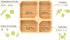 La Boos Square Portion Control Plates (4-Section) - MyPlate Healthy Diet Ratio Control or Weight Loss Aid plate - Made with Bamboo - BPA-Free Lunch Plate or Healthy Eating Plate