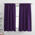 PONY DANCE Kitchen Blackout Curtains - Home Decoration Light Block Curtain Drapes Window Coverings Short Drapes with Rod Pocket for Bedroom, 42-inch by 45-inch, Royal Purple, 2 Panels