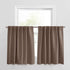 PONY DANCE Small Kitchen Valances - Back Tab Curtain Panels Thermal Insulated Window Drapes for Nursery/Kitchen/Living Room, 52 W x 36 L, Mocha, 1 Pair