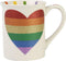 Enesco Our Name is Mud Rainbow Glitter Heart Mug