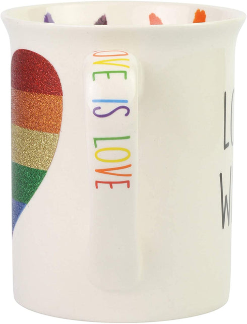 Enesco Our Name is Mud Rainbow Glitter Heart Mug