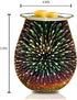 lovegerger Oil Burner Electric Candle Wax Warmer Burner Melter Fragrance Warmer for Home Office Bedroom Aromatherapy Gift& Décor 2 Bulbs Included (Fireworks)
