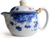 Yxhupot Teapot 350ml Blue and White Flower Porcelain Barrel Classic Water Pot (Showy peony)
