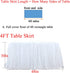 White Tulle Table Skirt Tutu Table Skirts for Rectangle Tables 4ft Fluffy Table Skirt for Wedding Bridal Baby Shower Birthday Party