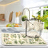 Flower Herbs Dish Drying Mat for Kitchen Counter Decor 18x24 Inch Absorbent Reversible Wild Plant Dish Mat Microfiber Drying Pad Sage Leaves Dish Drainer Rack Mats for Coffee Bar