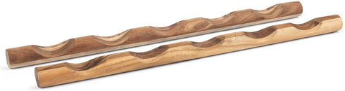 Ironwood Gourmet Compact Wooden Wine Rack Bottle Holder, 19" L x 1" W, Natural Acacia Wood