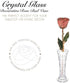 Forever Rose Crystal Bud Vase, Decorative Crystal Clear Glass Bud Vase, Perfect for Your One of a Kind Forever Roses, 7? Tall