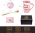Doublewhale Grandma Gifts - Mothers Day Gifts for Grandma - Birthday Gifts for Grandma from Granddaughter Grandson Grandchildren - Best Grandma Ever Marble Ceramic Coffee Mug 14Oz with Lid Pink