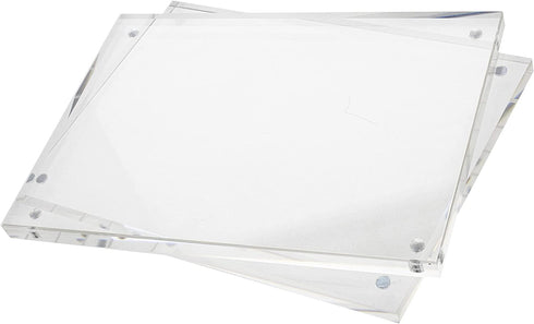 7Penn Acrylic Picture Frames - 5pk Clear Picture Frames 5 x 7in Magnetic Double Sided Picture Frame Block Picture Frame