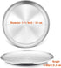 13½ Inch Pizza Pan Set of 2, P&P CHEF Stainless Steel Pizza Tray, Round Pizza Plate For Pie Cookie Pizza Cake, Non Toxic & Heavy Duty, Brushed Finish & Easy Clean