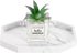 Luxspire Bathroom Vanity Tray, Resin Toilet Tank Storage Tray Dresser Countertop Storage Holder for Towel Perfume Tissues Soap, Jewelry Dish Cosmetics Organizer Plant Storage Home Decor, Gravel White