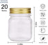 Regular Mouth Mason Jars,Encheng 5oz Clear Glass Jars with Lids(Gold),Small Spice Jars for Herb,Jelly,Jams,Wedding Favors,Shower Favors,Baby Foods,Mini Canning Jars Kitchen Storage Jars 20Pack €¦ €¦