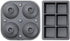 Samuelworld Ice Cube Trays - Jumble Big Cubes & 2.5 inches Large Sphere Ice Mold Combo for Whiskey and Cocktails, Keep Drinks Chilled (Grey)