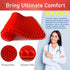Gel Seat Cushion Double Thick Gel Support Cushions, Breathable Honeycomb Chair Mats Wheelchair Pads for Back Pain, Tailbone, Coccyx, Pressure Sores and Sciatica Relief (Red)