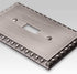 Amerelle Egg & Dart Double Toggle/Single Rocker Cast Metal Wallplate in Antique Nickel