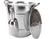 T586 4L Silver Metal Galvanized Double Walled Ice Bucket Set With Lid And Scoop