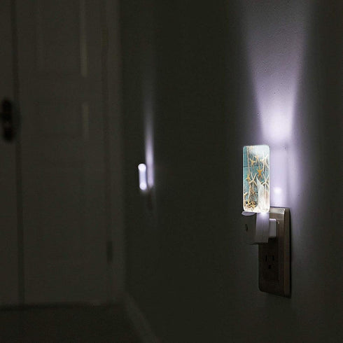 Beach Seashells Starfish Plug in LED Night Light Automatic Dusk to Dawn Sensor Wall Decorative for Bright Bathroom Bedroom Kids Room Hallway