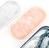 Luxspire Bathroom Vanity Tray, Toilet Tank Oval Storage Tray, Resin Handmade Bathroom Bathtub Kitchen Dresser Countertop Organizer for Soap Shampoo Candles Towel Plant Jewelry Ring Dish - White Marble