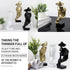 prosfalt Silence is Golden,Thinker Statue Abstract Art Figurine, Modern Home Resin Sculptures for Home Office Bookshelf Desktop Decor Accent, 11.2 Inches(Gold)
