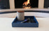 Montecito Home - 10"x10" Small Square Wood Decorative Tray for Office, Ottoman, Bathroom, Entry, Remote Controls, Countertop Organizer, Candle Tray - Twilight Blue