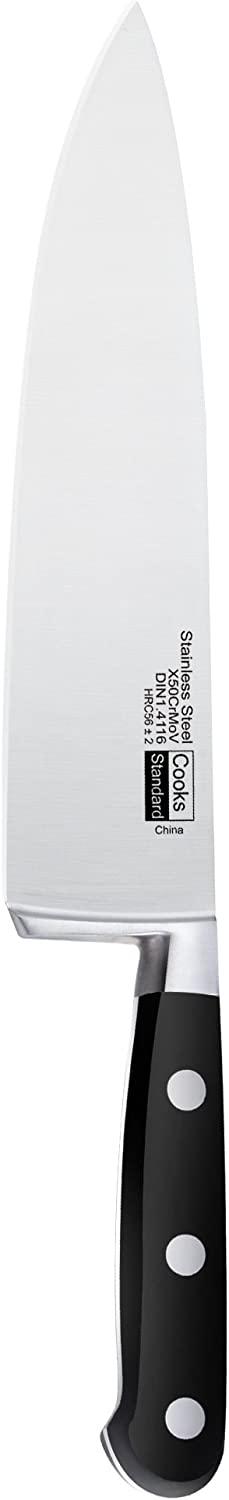 Cooks Standard 8-Inch/20cm Stainless Steel Chef's Kitchen Knife, Multi Purpose 8-Inch, 8", Black