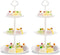 Imillet Cupcake Stand/Holder Plastic Dessert Stand White Cake Stand 3 Tiered Serving Stand Display Stand Reusable Pastry Platter for Wedding Birthday Baby Shower Tea Party Decorations (2 Pack Small)