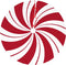 MOLIAN 48" Traditional Christmas Tree Skirt with Swirl Peppermint Candy Design Holiday Party Decoration