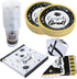 JOYIN Graduation Party Supplies Set with 18 Pcs Plastic Cups, 18 Pcs 9" Plates, 36 Pcs 6.5"X6.5" Napkins, Tablecover (54"x72") and Banner (36"x70")
