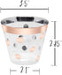 Rose Gold Plastic Cups 9oz | Set of 60 | Fancy, Elegant & Clear Disposable Tumbler for a Party, Wedding, Bridal Shower, Baby Shower, Engagement Party, Birthday, Cocktail Party Celebration, Quinceanera