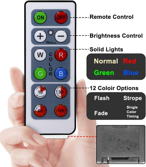 AutoEuropa Wireless Color Changing Closet Light,Wireless Under Cabinet Lighting with Remote Control Function 6 Pack,Battery-powered Lighting Can Be Used Under Counter Lighting,Kitchens,Cabinets,Shelve