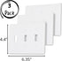 Bates- Triple Light Switch Wall Plate, 3 Pack, White, Triple Light Switch Cover, Light Switch Cover 3 Gang, 3 Switch Plate Cover, 3 Light Switch Cover Plate, 3 Switch Light Switch Cover, Switch Plates