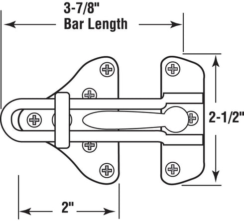 Defender Security U 11316 Swing Bar Door Guard With High Security Auxiliary Lock, Satin Nickel Finish, 1-Pack