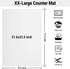 Ewen 31.6x23.5 Inches XX Large Heat Resistant Silicone Place Mat for Kitchen Counter, 2MM Extra Thick Countertop Protector, Silicone Hot Mat, Table Top Protection, Non-Slip Washable, White Translucent