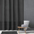 mDesign Cotton Waffle Weave Fabric Shower Curtain - for Bathroom Showers and Bathtubs - Hotel Quality - Machine Washable - Farmhouse Style - 72x72 Inch Black