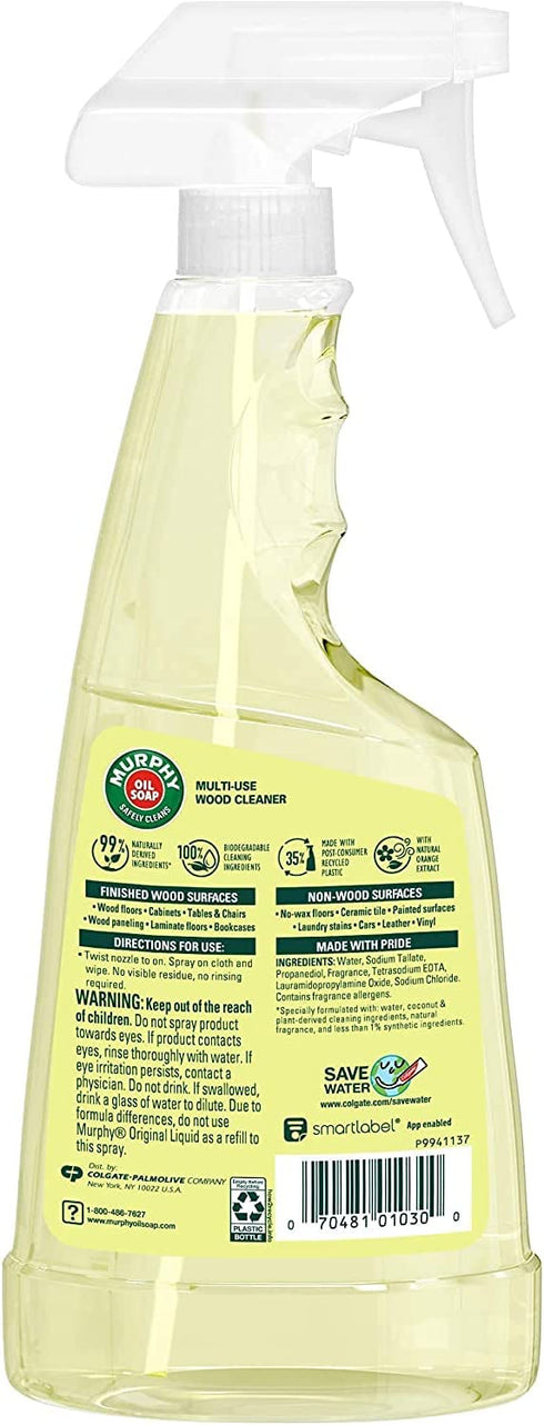 Murphy Pack Cleaner Spray (Pack of 3), 3 Pack, Oil 1030 22-Ounce Orange Multi-Use Clean and Shine Wood Clean