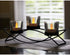 Seraphic Iron Arch Centerpiece Candle Holder, Black, Clear Chunky 3 Cups