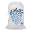 Perfect Stix Clear Plastic Ice Bags with Cotton Draw String, 10 lb Bags. Pack of 100
