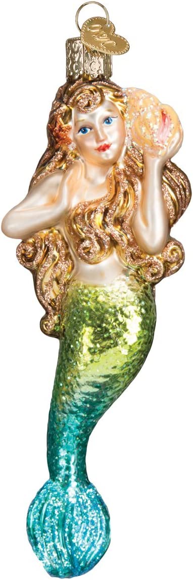 Old World Christmas Mermaid Sea and Water Animals Glass Blown Ornaments for Christmas Tree