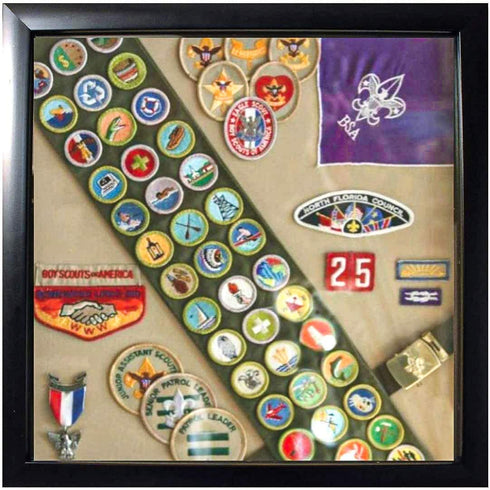 Tasse Verre 12x12 Display Shadow Box Frame with Linen Background and 8 Stick Pins - Large Shadowbox Picture Frame - Box Display Frame, Baby & Sports Memorabilia, Uniforms, Military Medals, Wedding