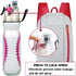 2-in-1 Mist and Sip Baseball Water Bottles - Kids Water Bottle School Sports Insulated Water Bottle Help You Cool Down Quickly & Quench Thirst, BPA-Free & Leakproof Squeeze Bottle for Gym Cycling Running