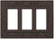 Amerelle 43RRRVB English Garden Wallplate, 3 Rocker, Aged Bronze