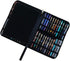Large Capacity Fountain Pen Case PU Leather Black Color 48 Slots pen pouch bag