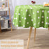 Eternal Beauty Spillproof Table Cloth Round 60" Polyester Washable Picnic Tablecloth for Outdoor Dining Table (Green Polka Dots)