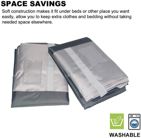 105L Bedding Storage Bags, Large Capacity Storage Bag for Clothing, Clothes, 2PCS Down Comforter Storage Bags, Oxford Cloth Moving Bag with Zippers