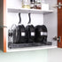 Pot and Pan Organizer for Cabinet Lid Holder Expandable, Tomorotec Attom Tech Home Cabinet Pot Lid Storage Rack Organizer for Frying Pan Kitchen