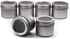 CMS MAGNETICS - 12 Count Magnetic Spice Tin Jars Set with Clear Ingredient Sticker Labels for Kitchen, Refrigerators, and Wall Mount Organizer