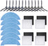 KEEPOW Replacement Accessories Kit Compatible with ILIFE V8s V80 Max Robotic Vacuum Cleaner (4 Set Hepa Filters + 6 Set Side Brushes +6 Pcs Mop Clothes)