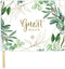 bloom daily planners Wedding Guest Book (120 Pages) Guest Sign-in Book Guest Registry Guestbook - White Cover with Gold Foil, Gilded Edges and Gold Page Marker Hardbound 7" x 9" (Eucalyptus)