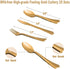 175PCS Black and Gold Party Supplies, Severs 25 Disposable Party Dinnerware, Gold Plastic Forks Knives Spoons and Golden Dot Black Paper Plates, Black Napkins Cups for Graduation, Birthday, Wedding
